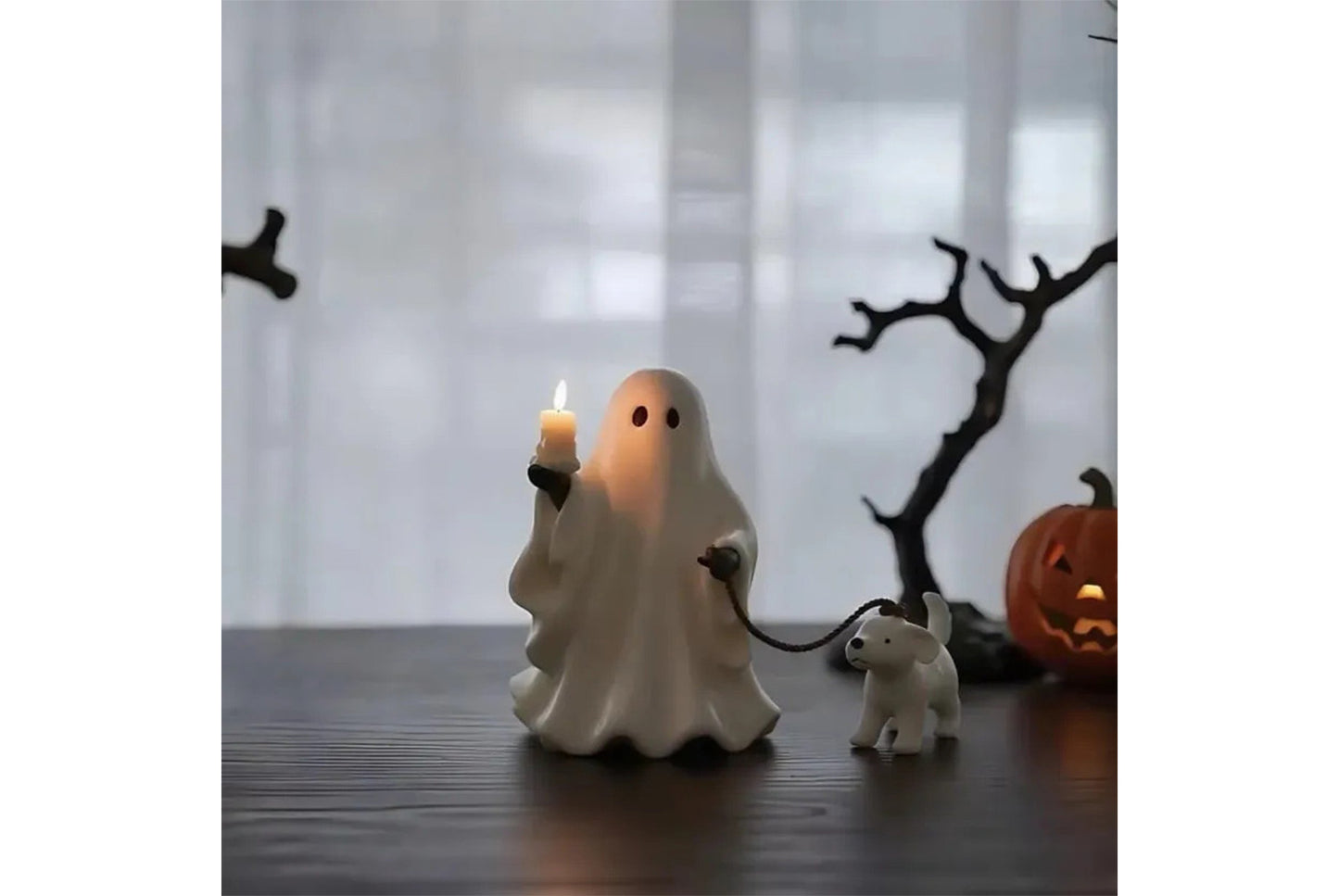 **Ghost Pup Candle Holder Resin Candle Holder**