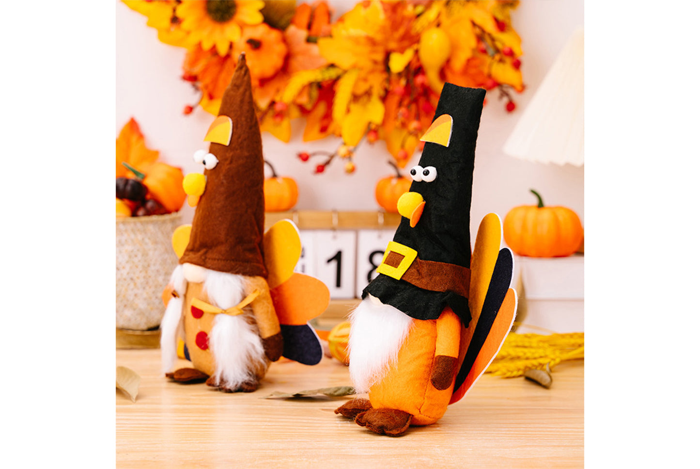 Thanksgiving Spread-Tail Turkey Gnome Ornament