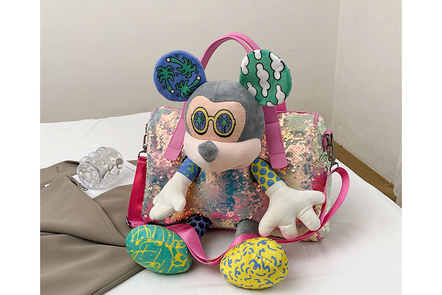 **Mickey Mouse Shoulder Bag with Doll**