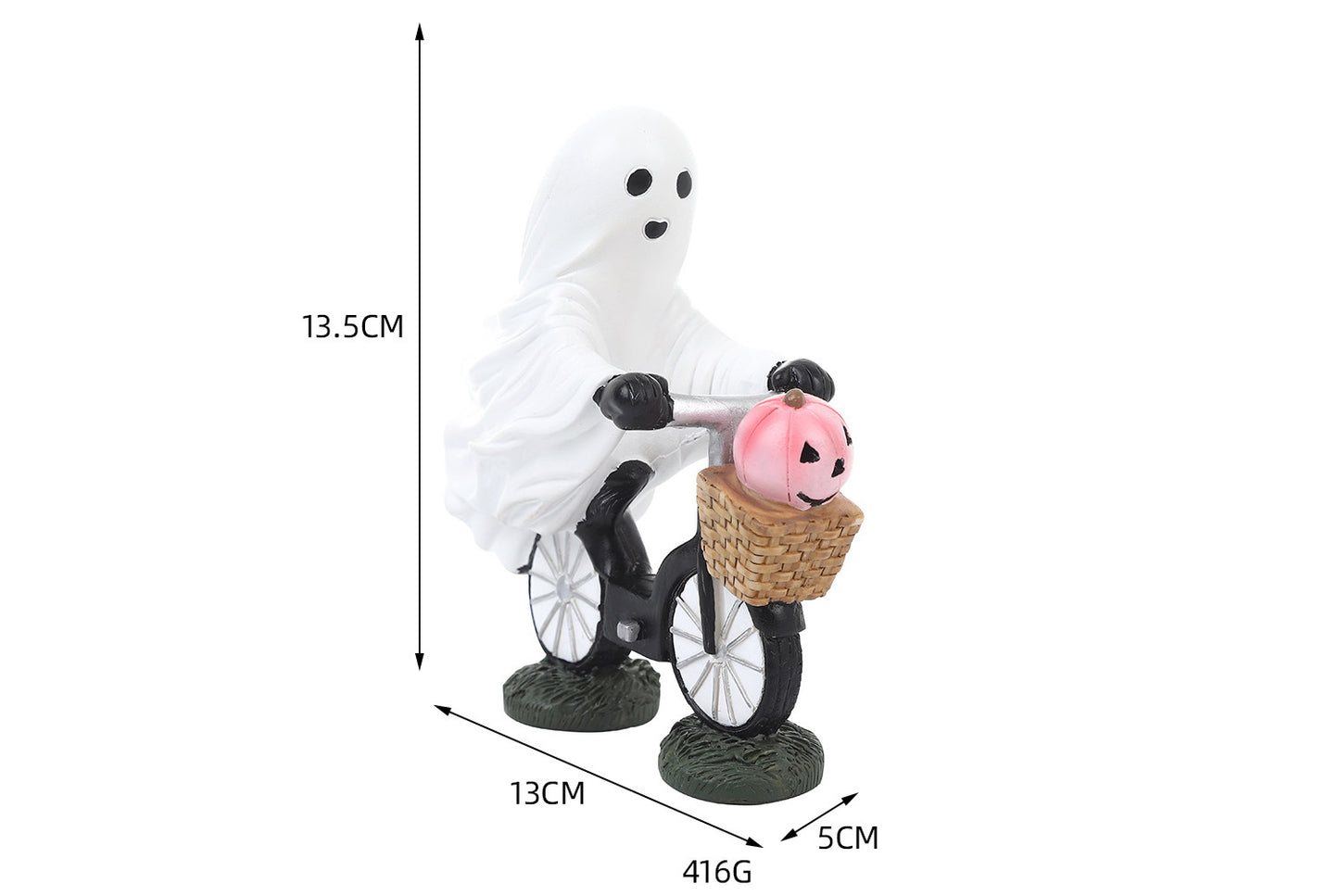 **Halloween Ghost Bicycle Ornament | Creative Desktop Decoration**