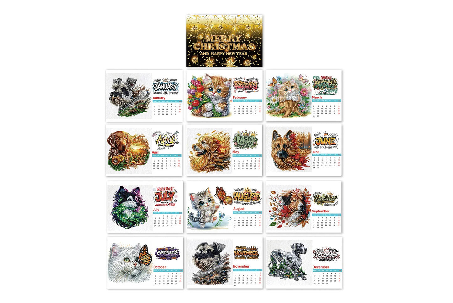 **2026 DIY Desktop Diamond Calendar**
