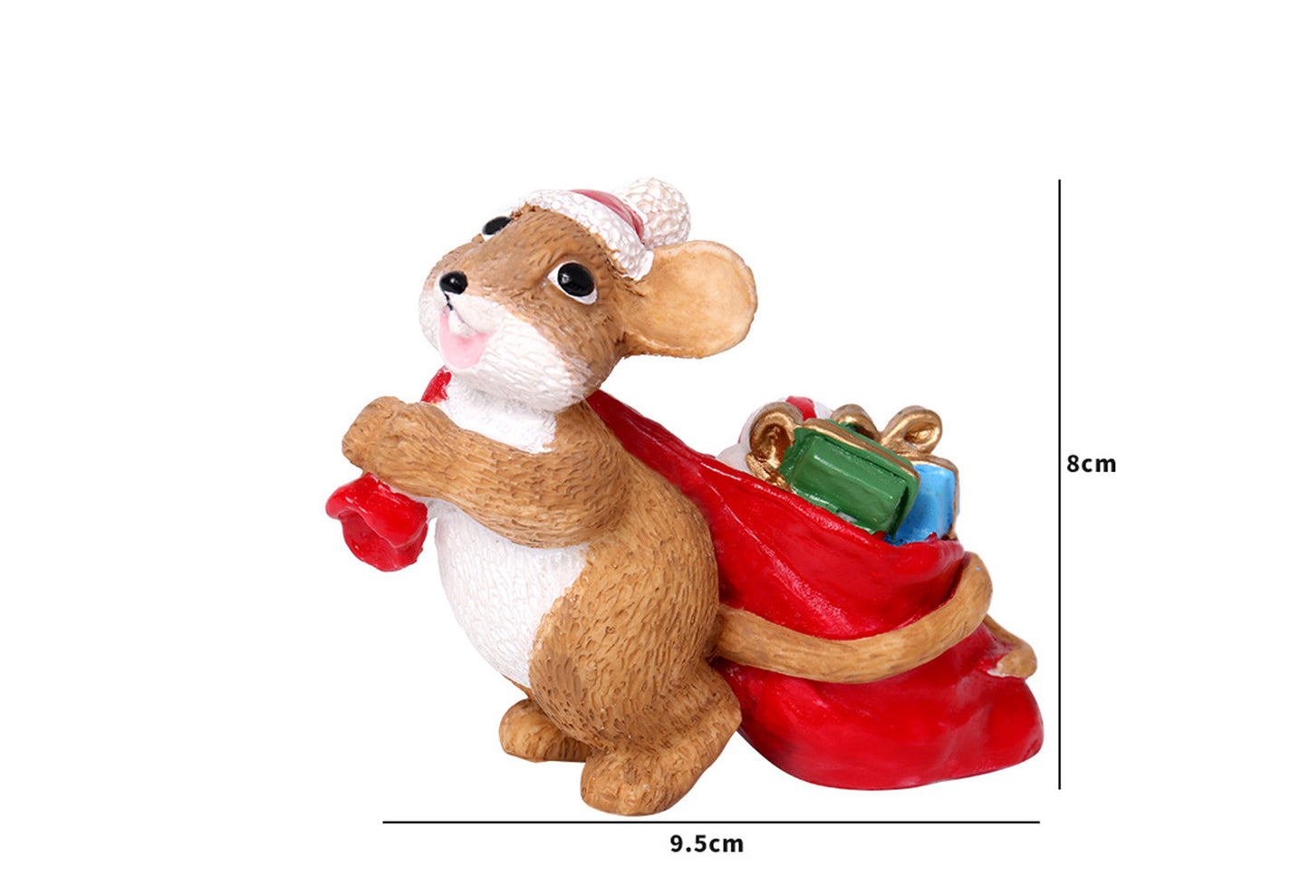 **Cute Mouse Christmas Resin Ornament**