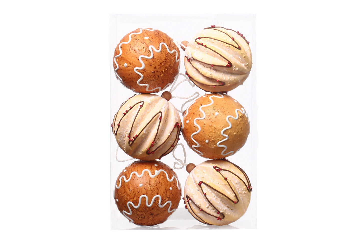 **8cm Painted Gingerbread Man Foam Christmas Ball Set**