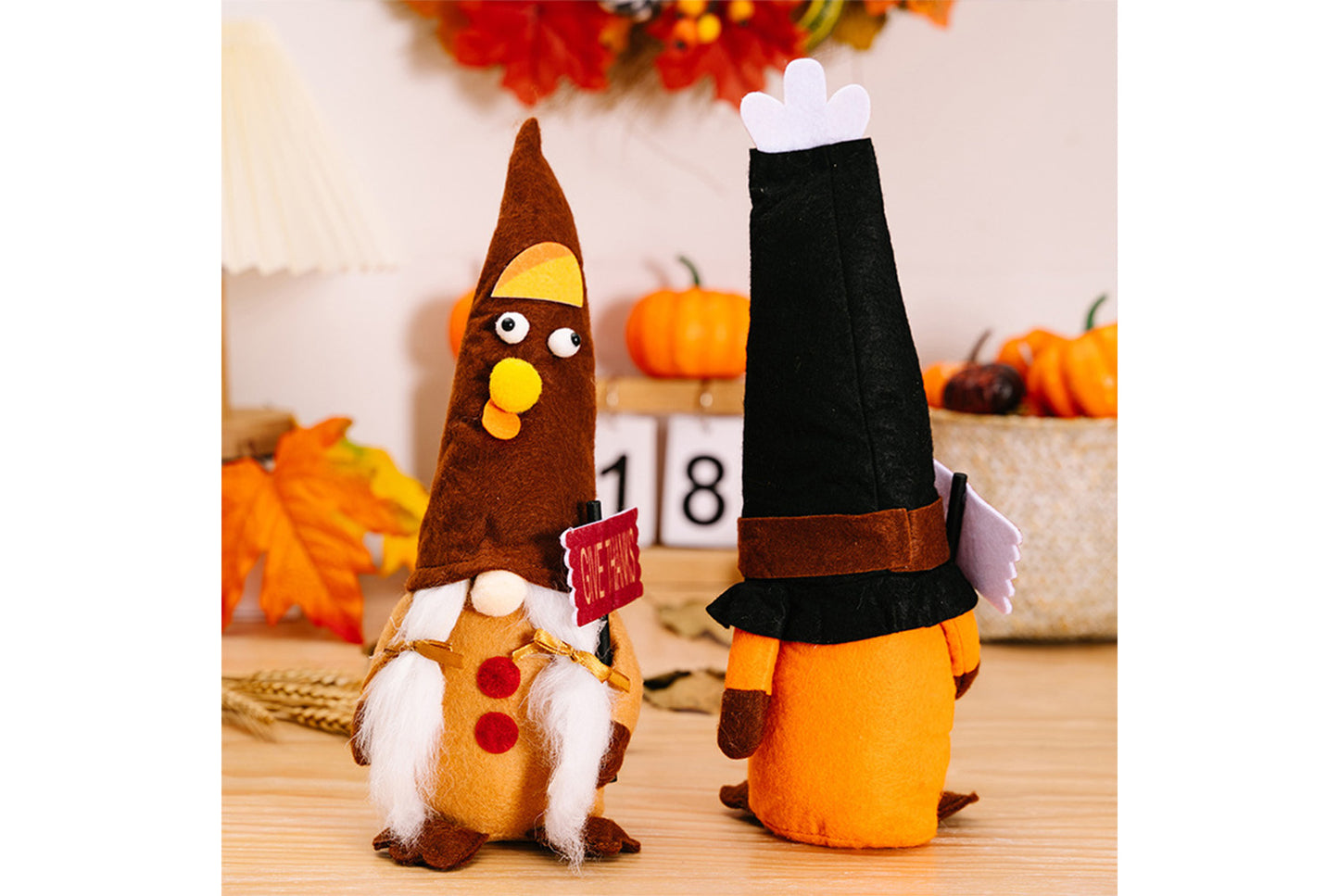 **Thanksgiving Turkey Gnome Figurine | Harvest Season Decorative Figurine**