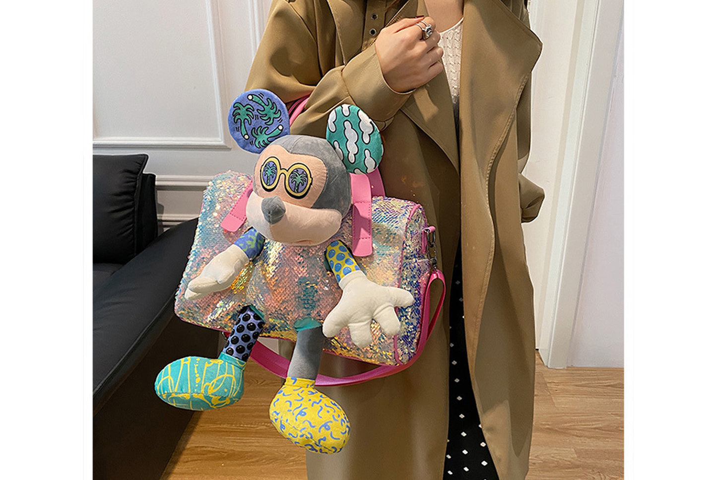 **Mickey Mouse Shoulder Bag with Doll**