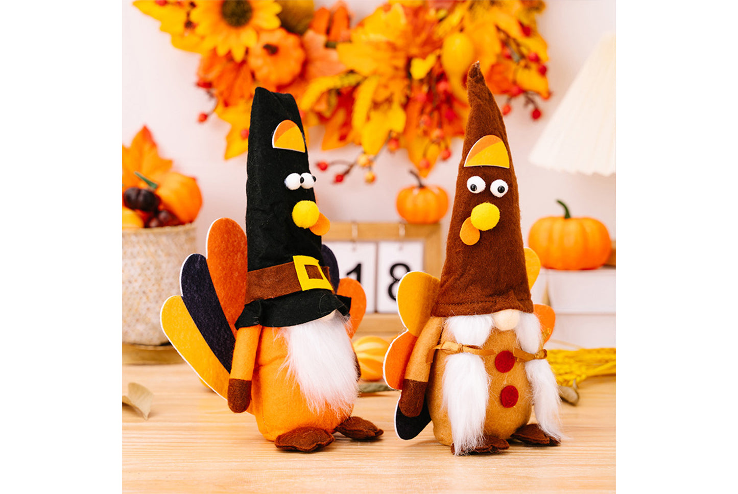 Thanksgiving Spread-Tail Turkey Gnome Ornament