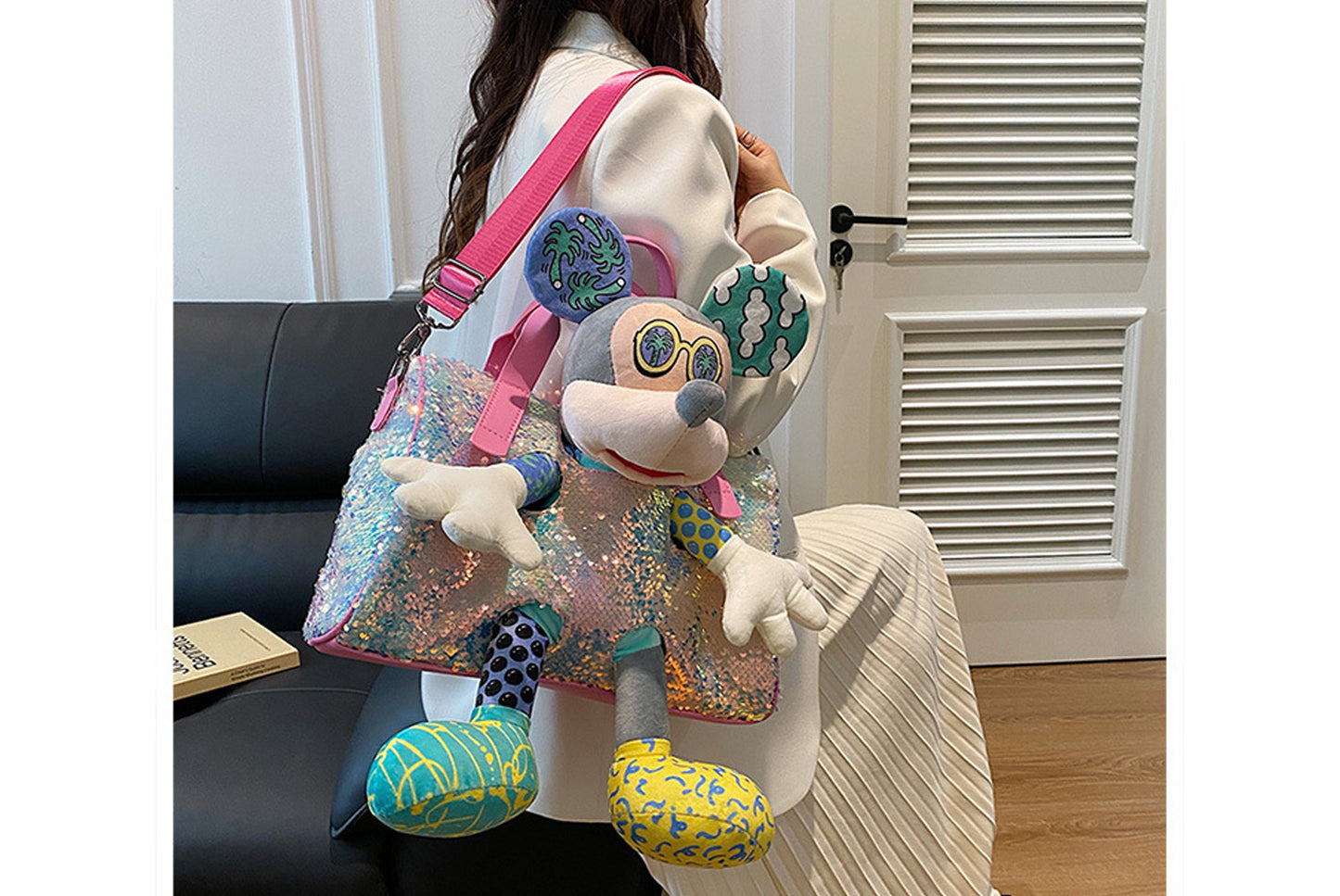**Mickey Mouse Shoulder Bag with Doll**