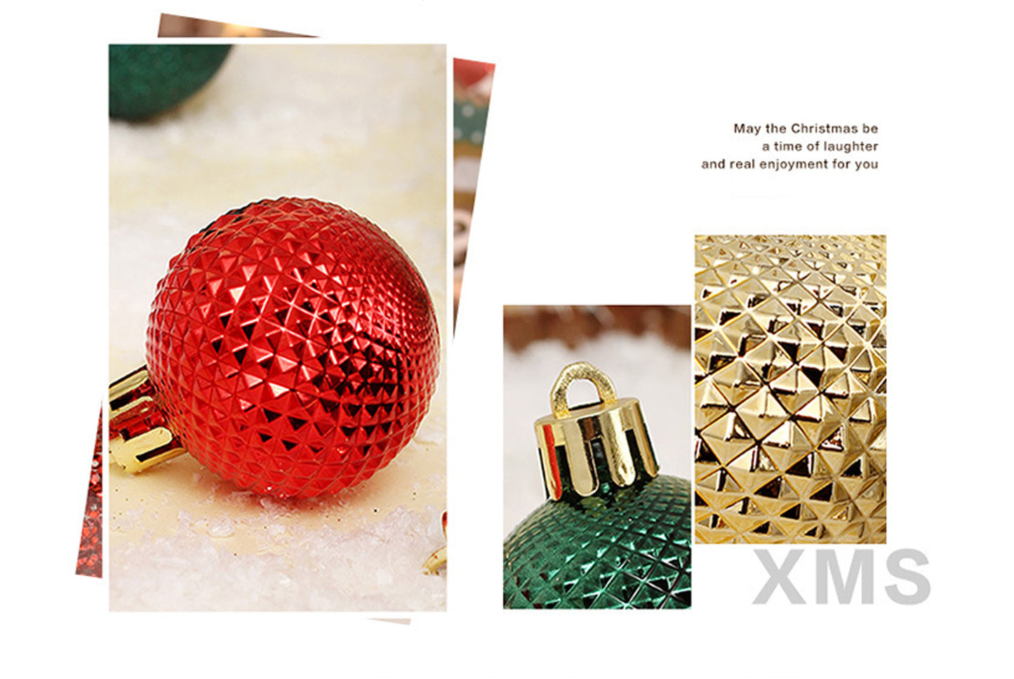 **4cm/34 pcs Tube of Special-Shaped Christmas Balls**