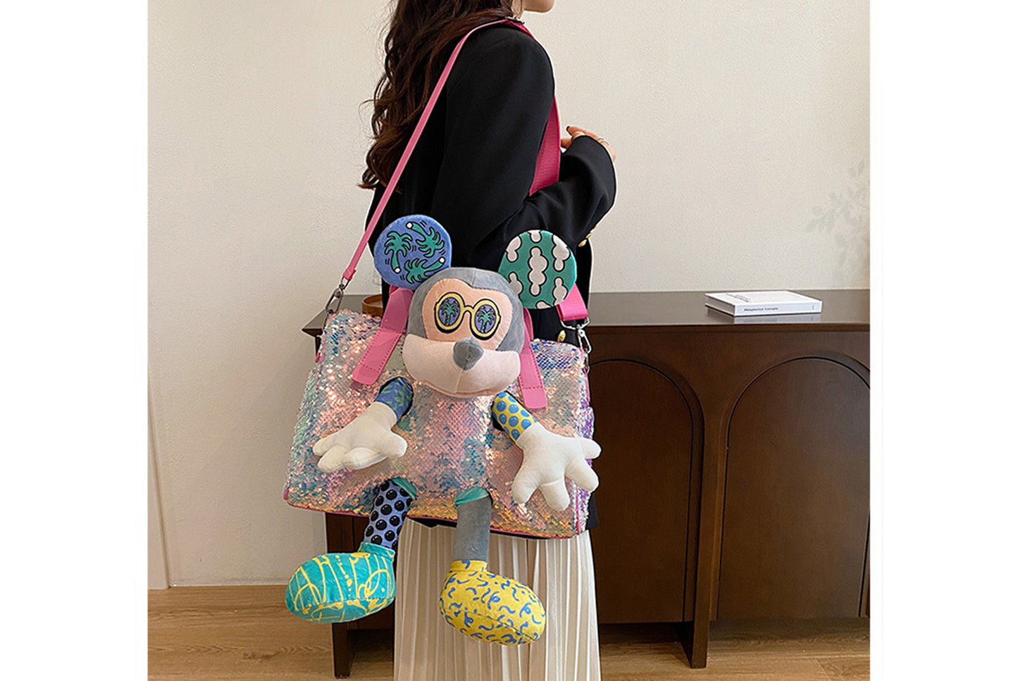 **Mickey Mouse Shoulder Bag with Doll**