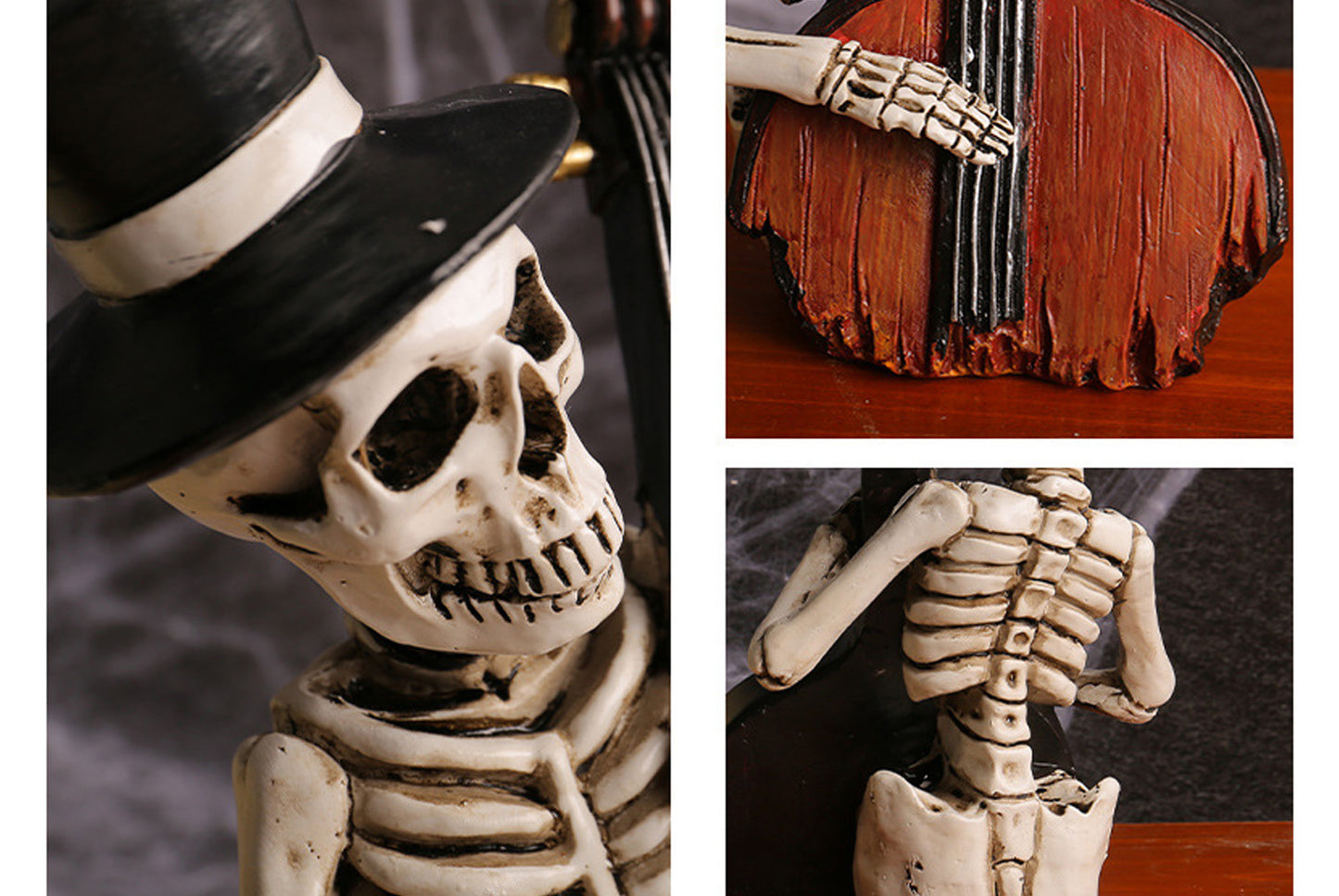 **Halloween Cartoon Skeleton Figure | Funny Resin Decoration**