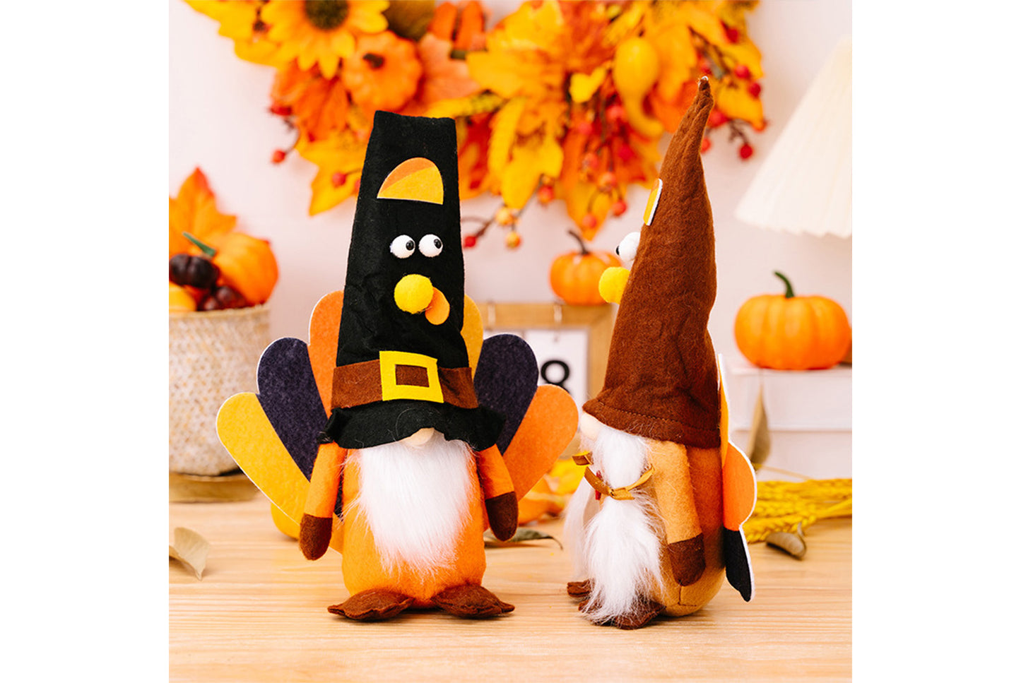 Thanksgiving Spread-Tail Turkey Gnome Ornament