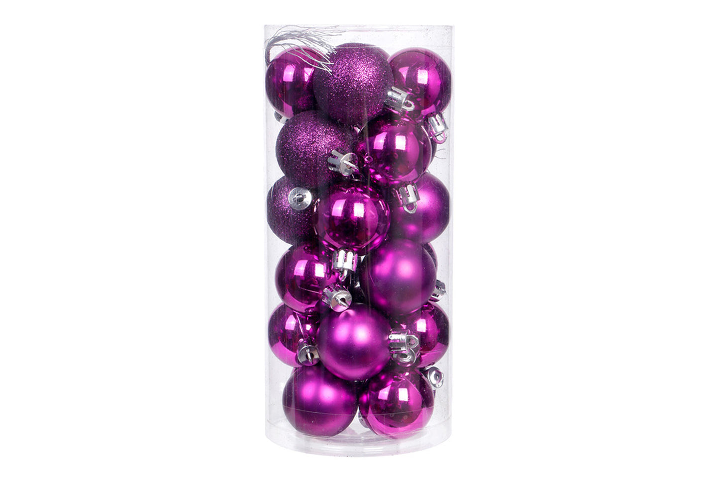 **3cm Christmas Ball Ornament Set (24 pieces)**