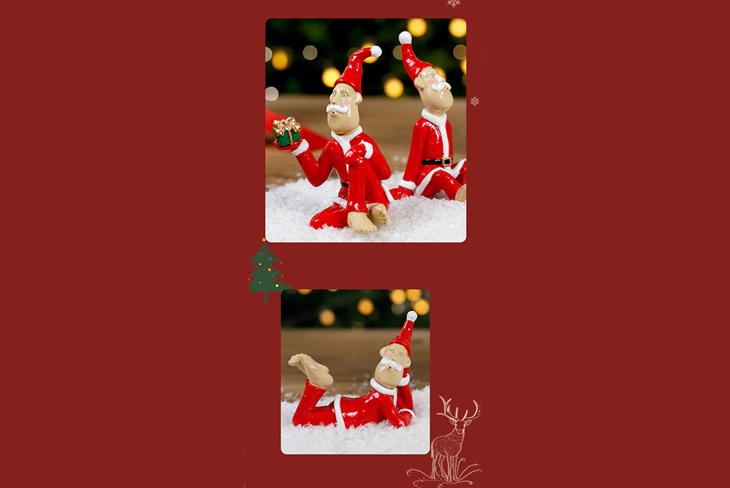 **Funny Santa Claus Resin Ornament (4 Styles Available)**