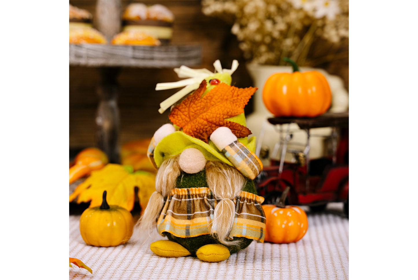 Harvest Festival Gnome Ornament | Maple Leaf Rudolph Doll Ornament