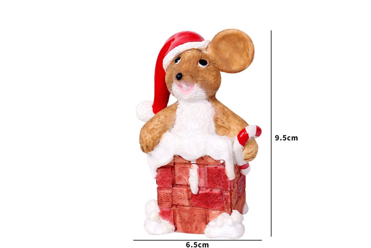 **Cute Mouse Christmas Resin Ornament**