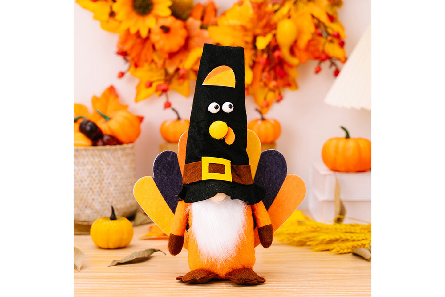 Thanksgiving Spread-Tail Turkey Gnome Ornament