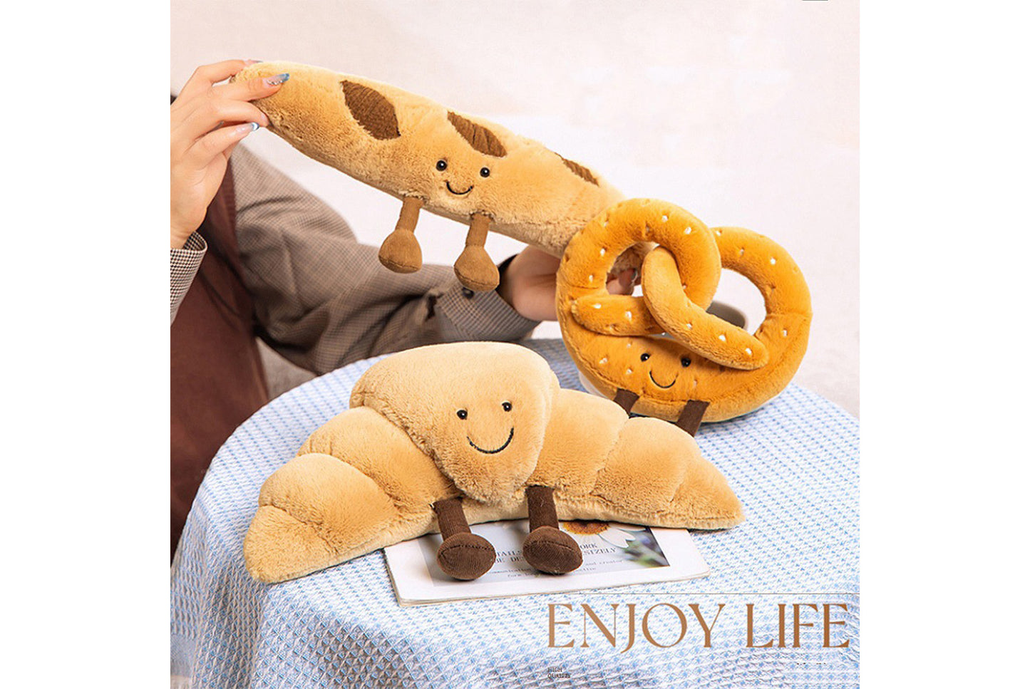 **Jelly Bread Series Plush Toy (Realistic Bread Doll Gift)**