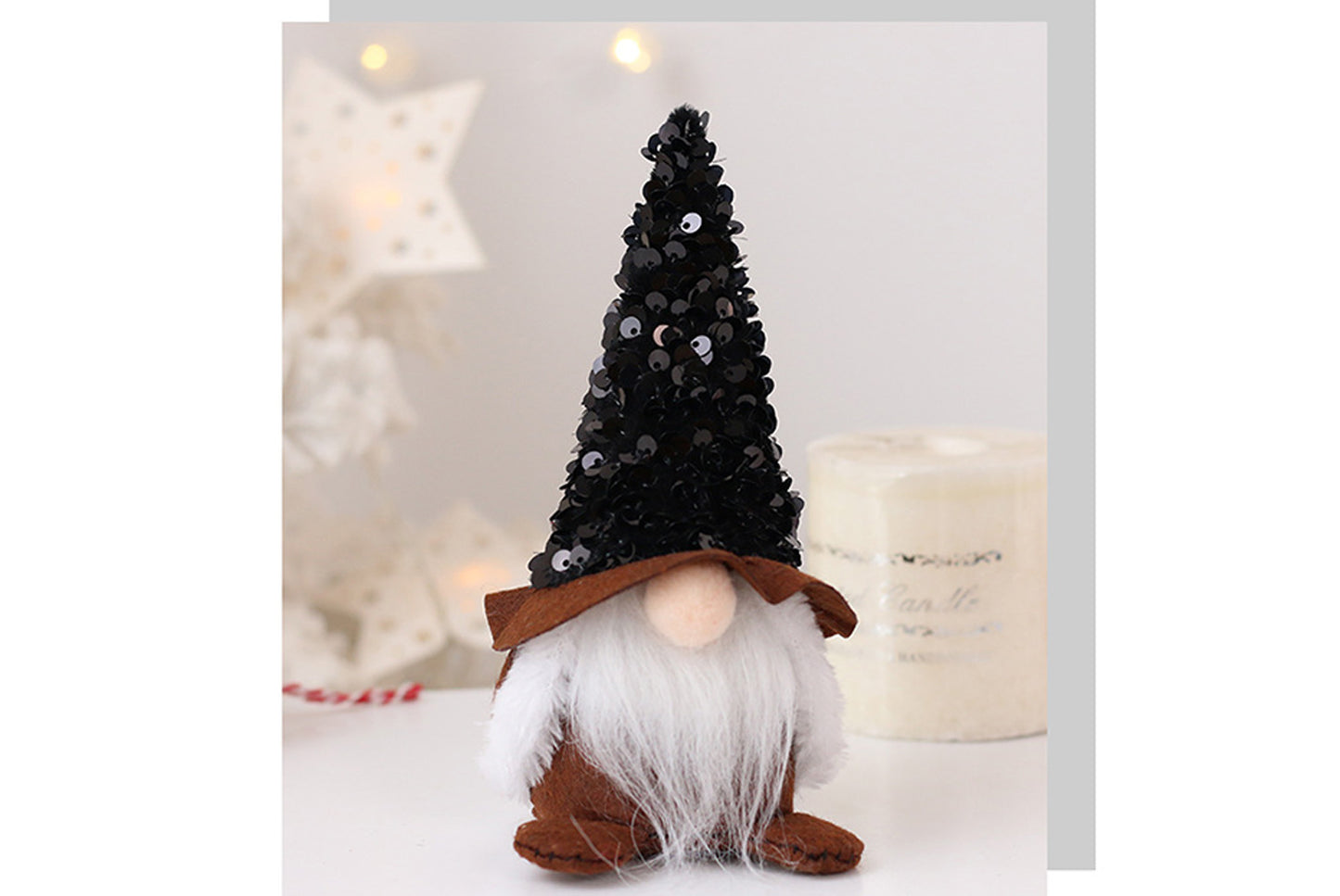 **Sequined Faceless Santa Claus Doll (18*8CM)**