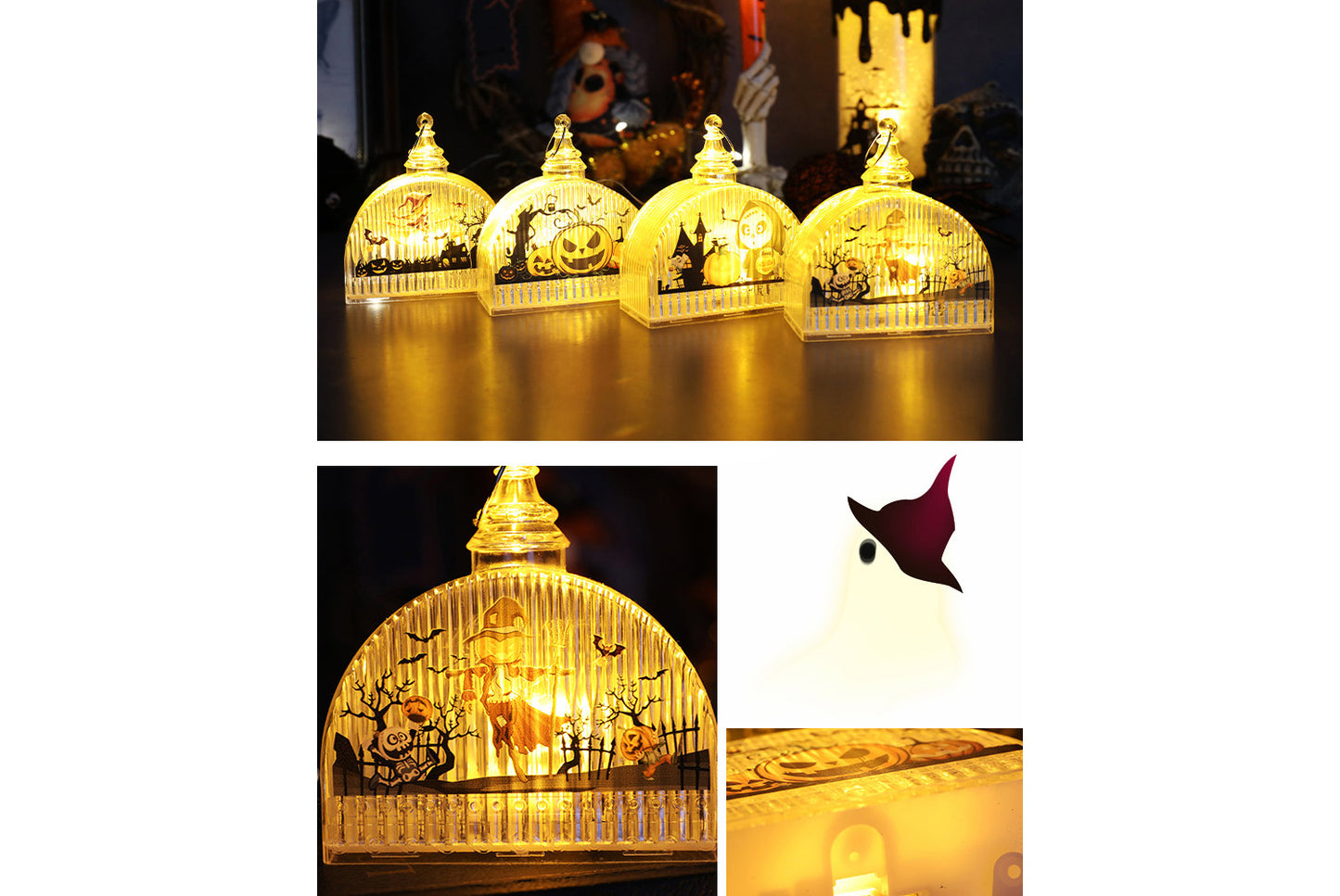 **Halloween Glowing Pumpkin Lantern | Creative Night Light Ornament**