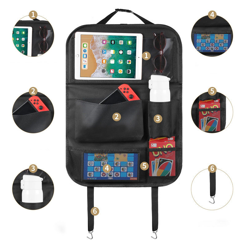 Car seat back storage bag Anti-kick and durable
