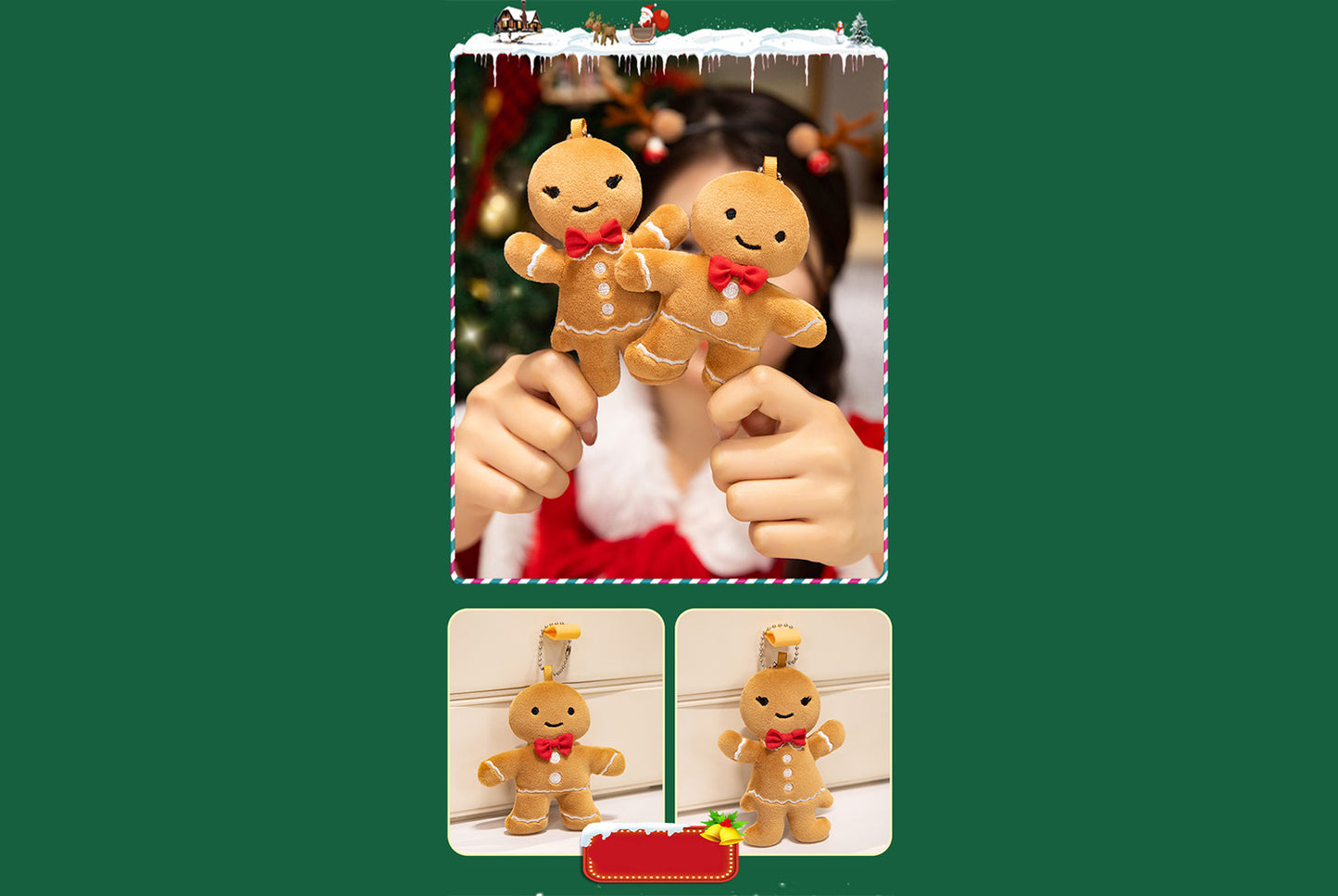Christmas Plush Toy Set (Holiday Decorative Pendant Doll)