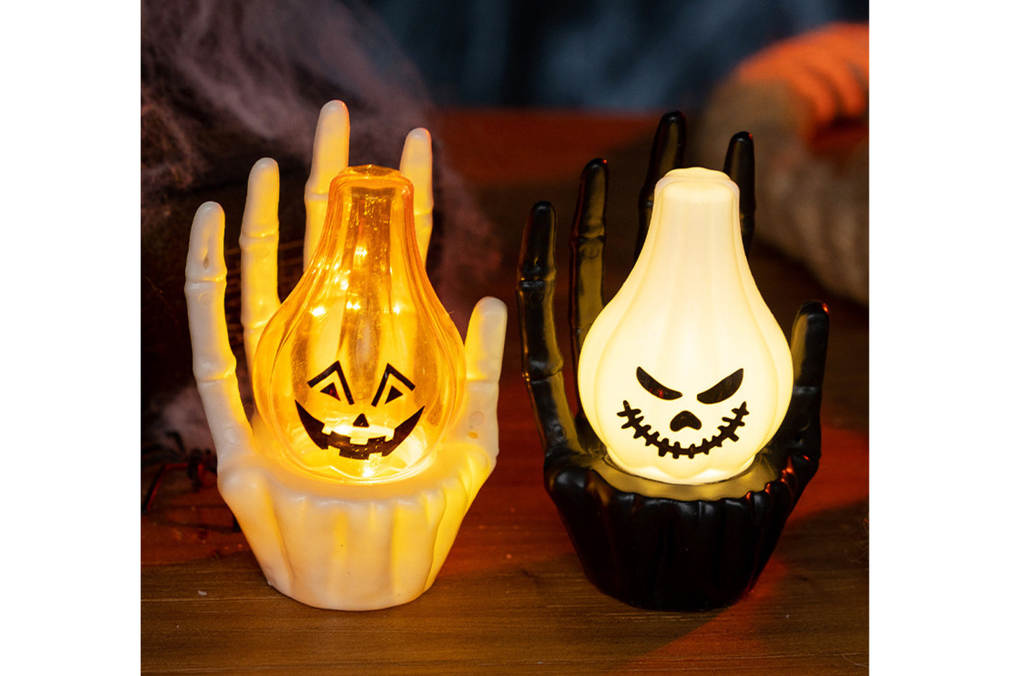 **Halloween Ghost Hand Pumpkin Lantern | Mood Lighting Props**