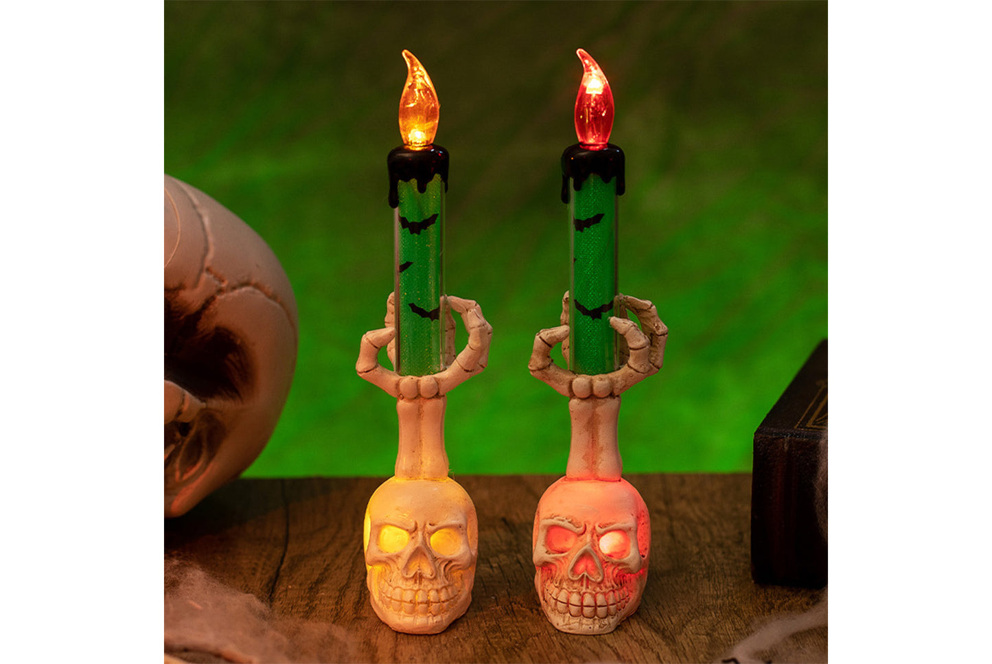 **Halloween Skull Candle Lantern | Horror Themed Decoration Prop**