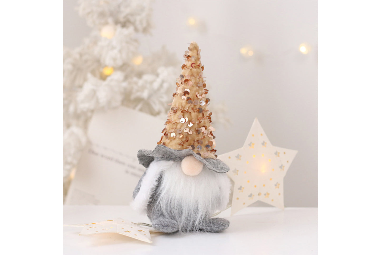 **Sequined Faceless Santa Claus Doll (18*8CM)**