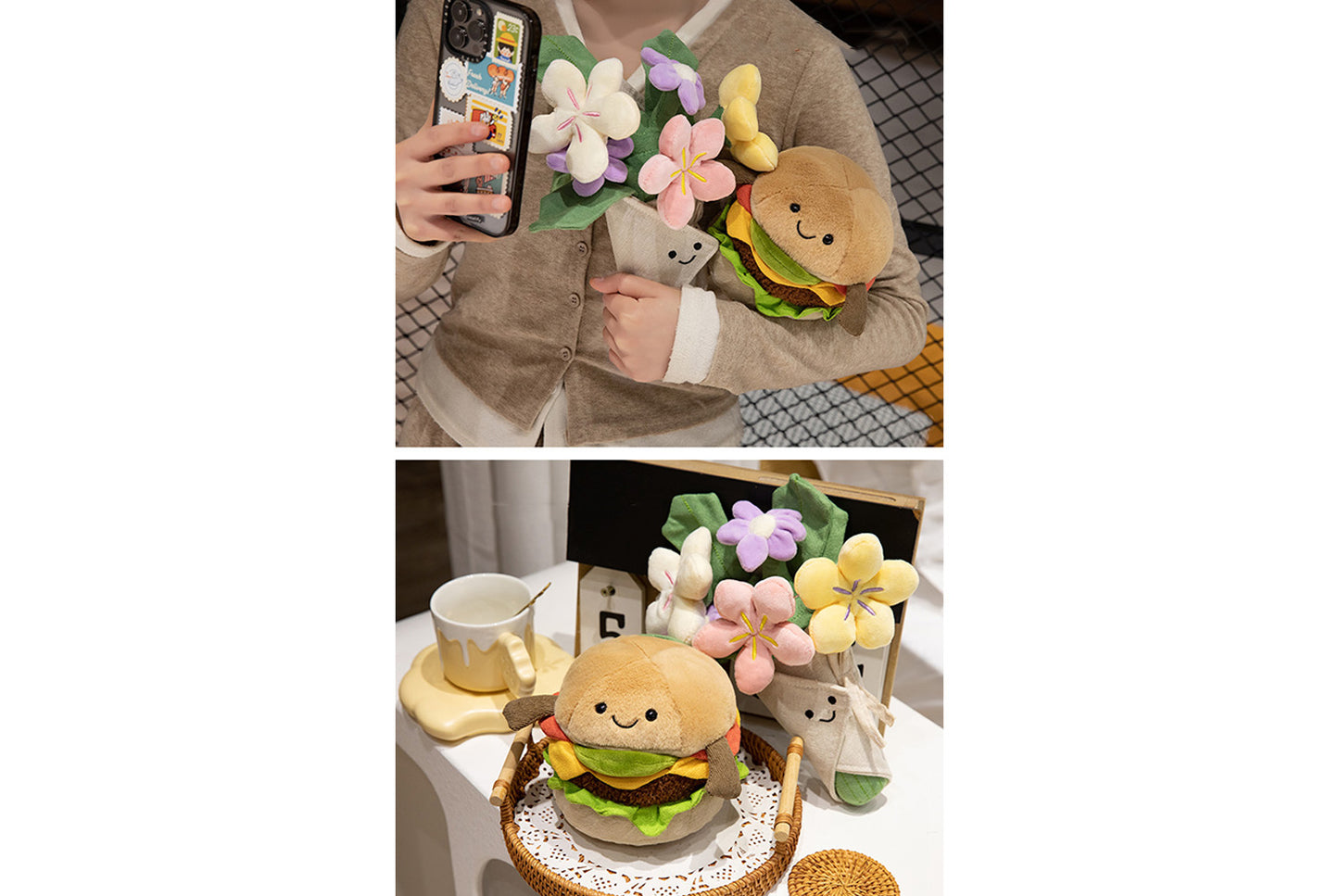 **Jellycat Creative Bouquet Hamburger Plush Toy**