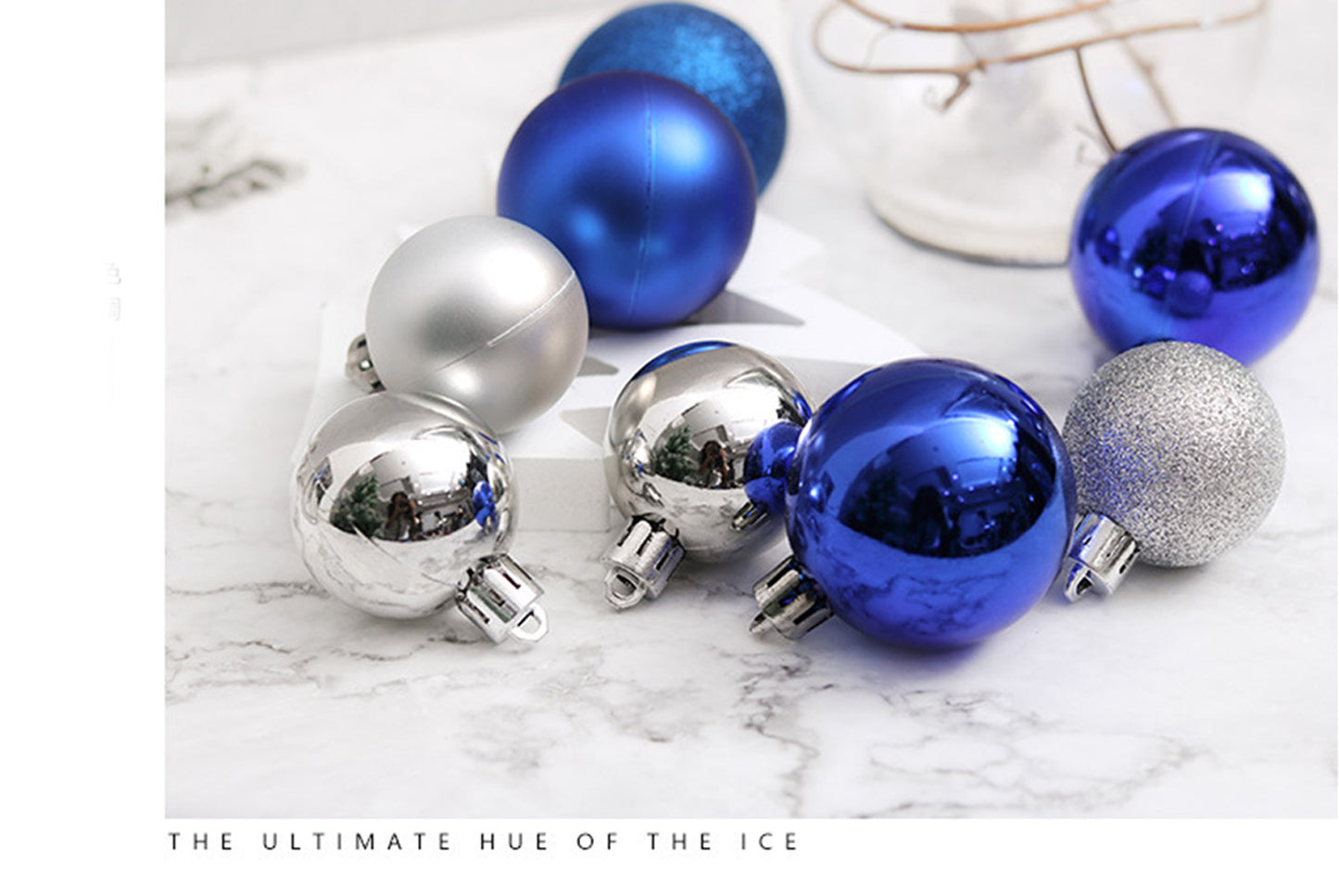 **3cm Christmas Ball Ornament Set (24 pieces)**