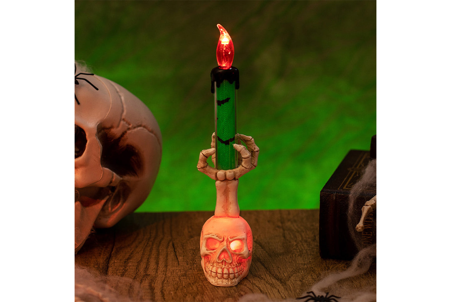 **Halloween Skull Candle Lantern | Horror Themed Decoration Prop**