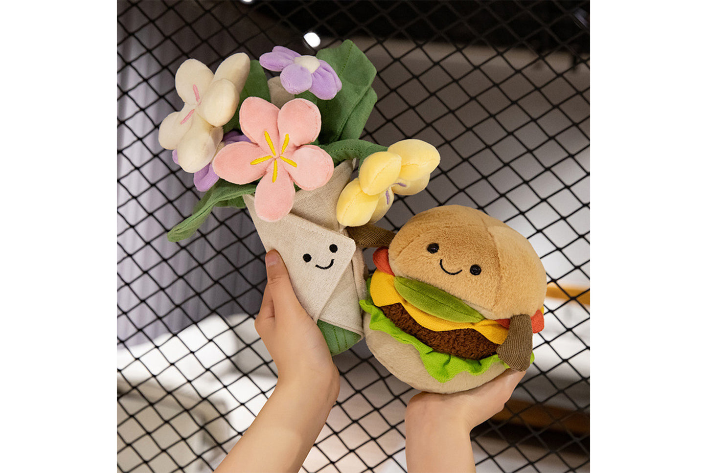 **Jellycat Creative Bouquet Hamburger Plush Toy**