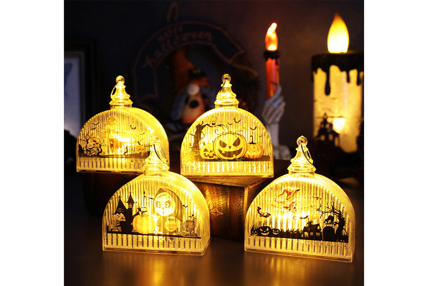 **Halloween Glowing Pumpkin Lantern | Creative Night Light Ornament**