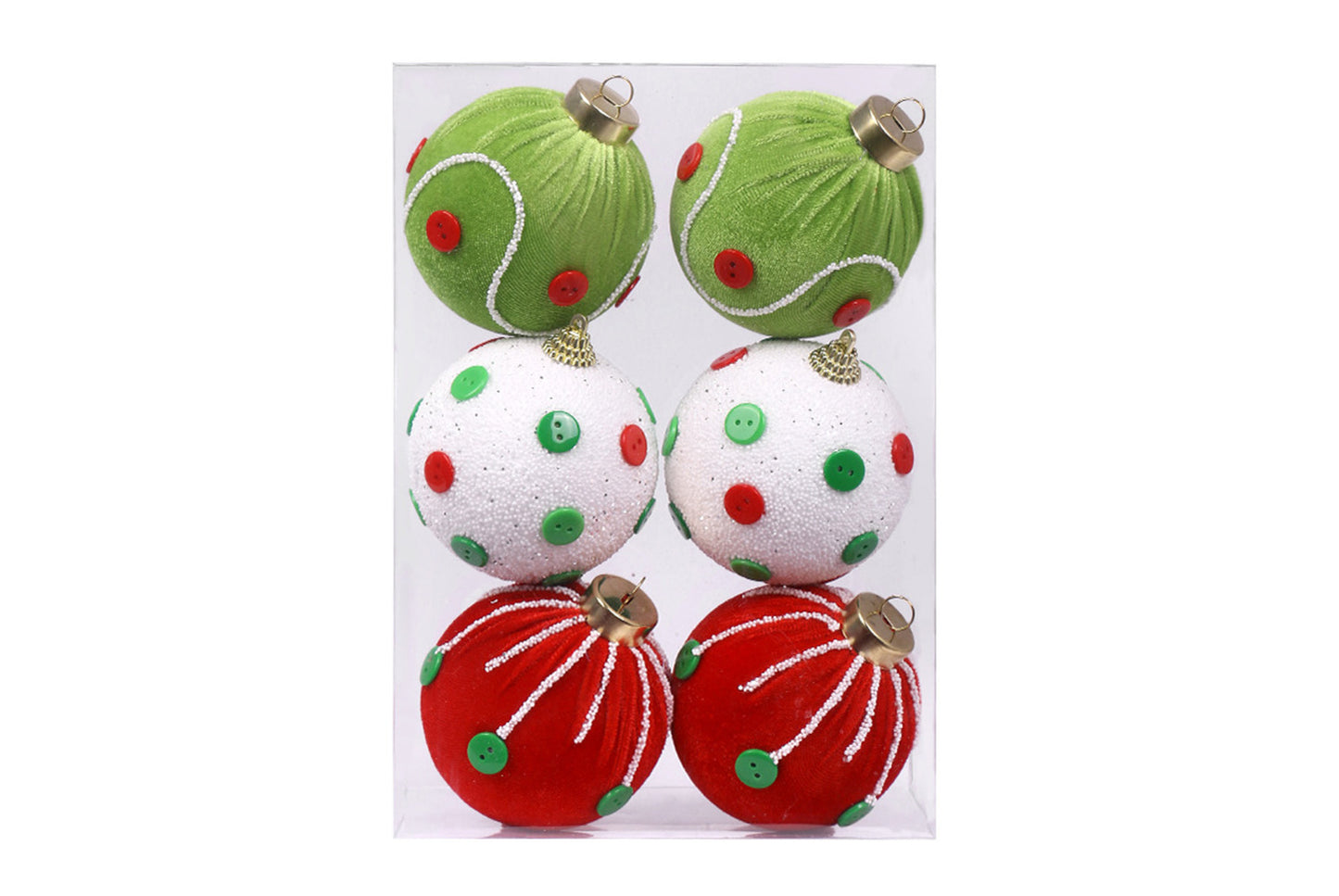 **Exquisite Cloth-Wrapped Foam Christmas Ball Set**