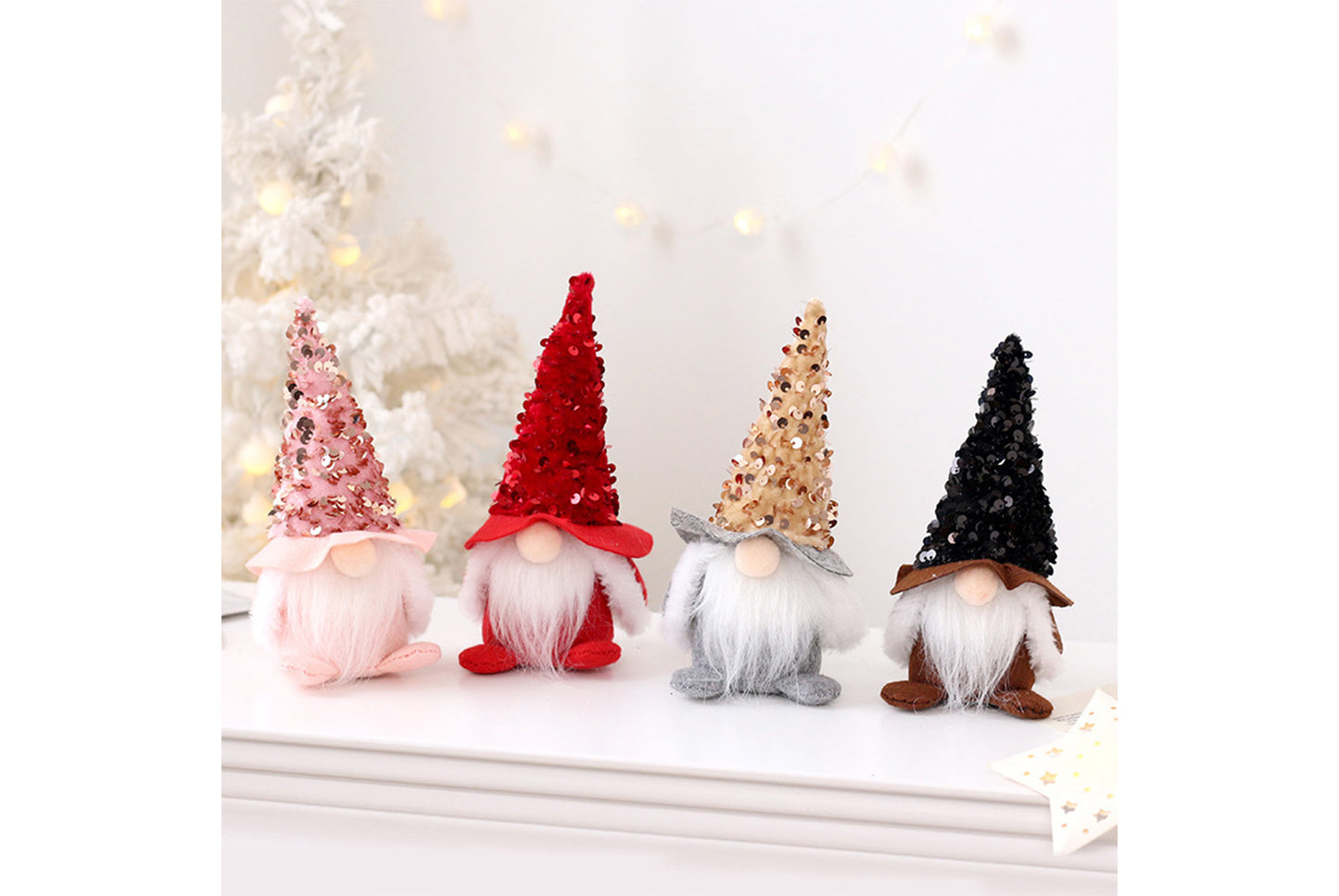 **Sequined Faceless Santa Claus Doll (18*8CM)**