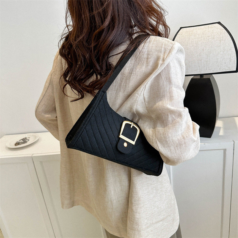 Striped handbag