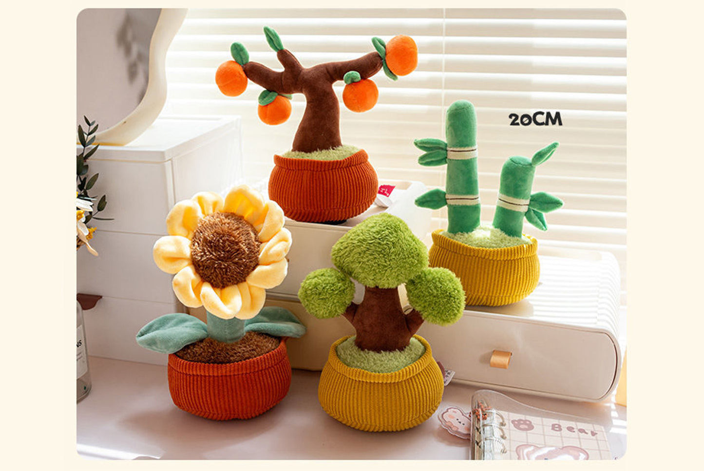 **Car Aromatherapy Plush Toy (Fun Potted Plant Ornament)**