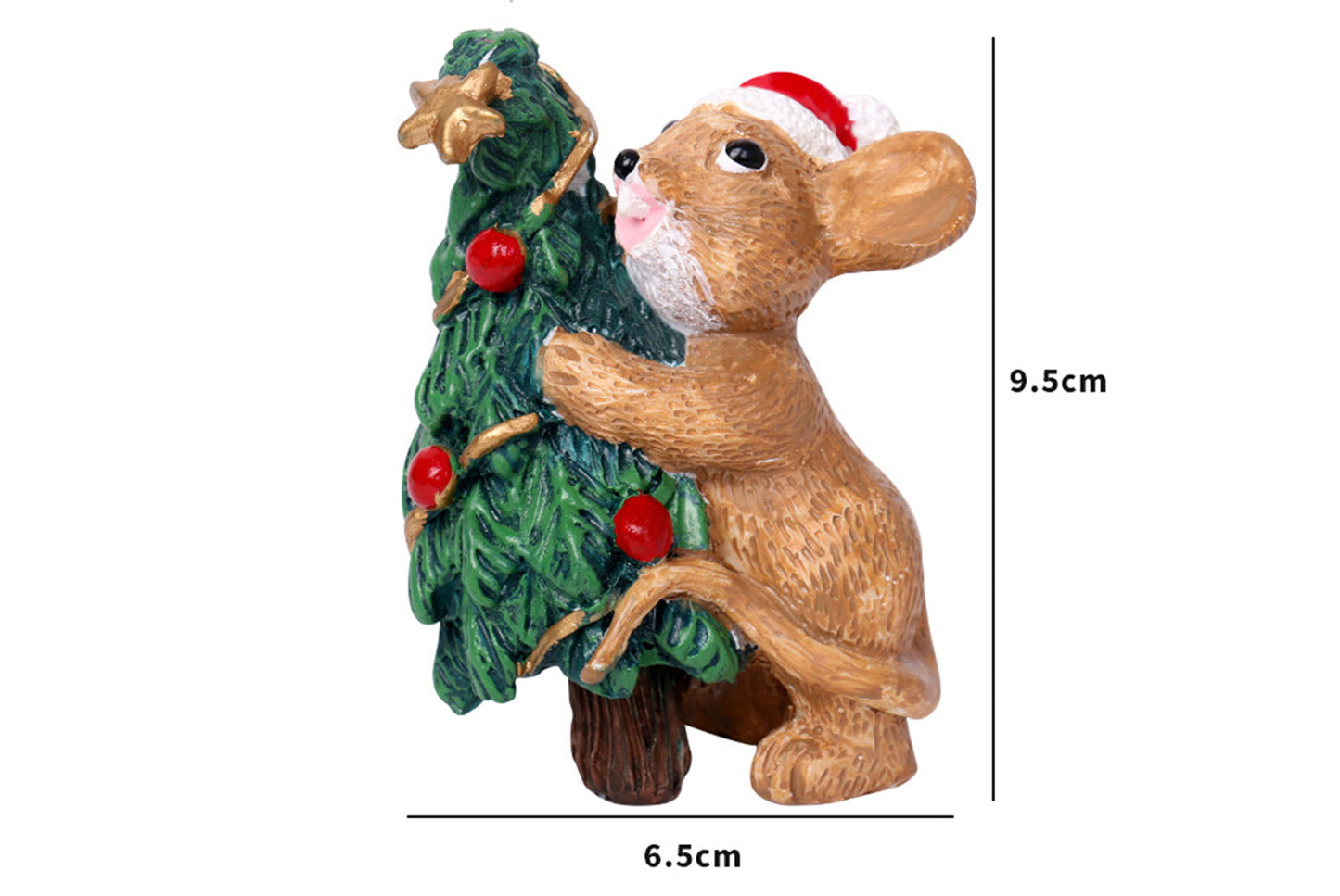 **Cute Mouse Christmas Resin Ornament**