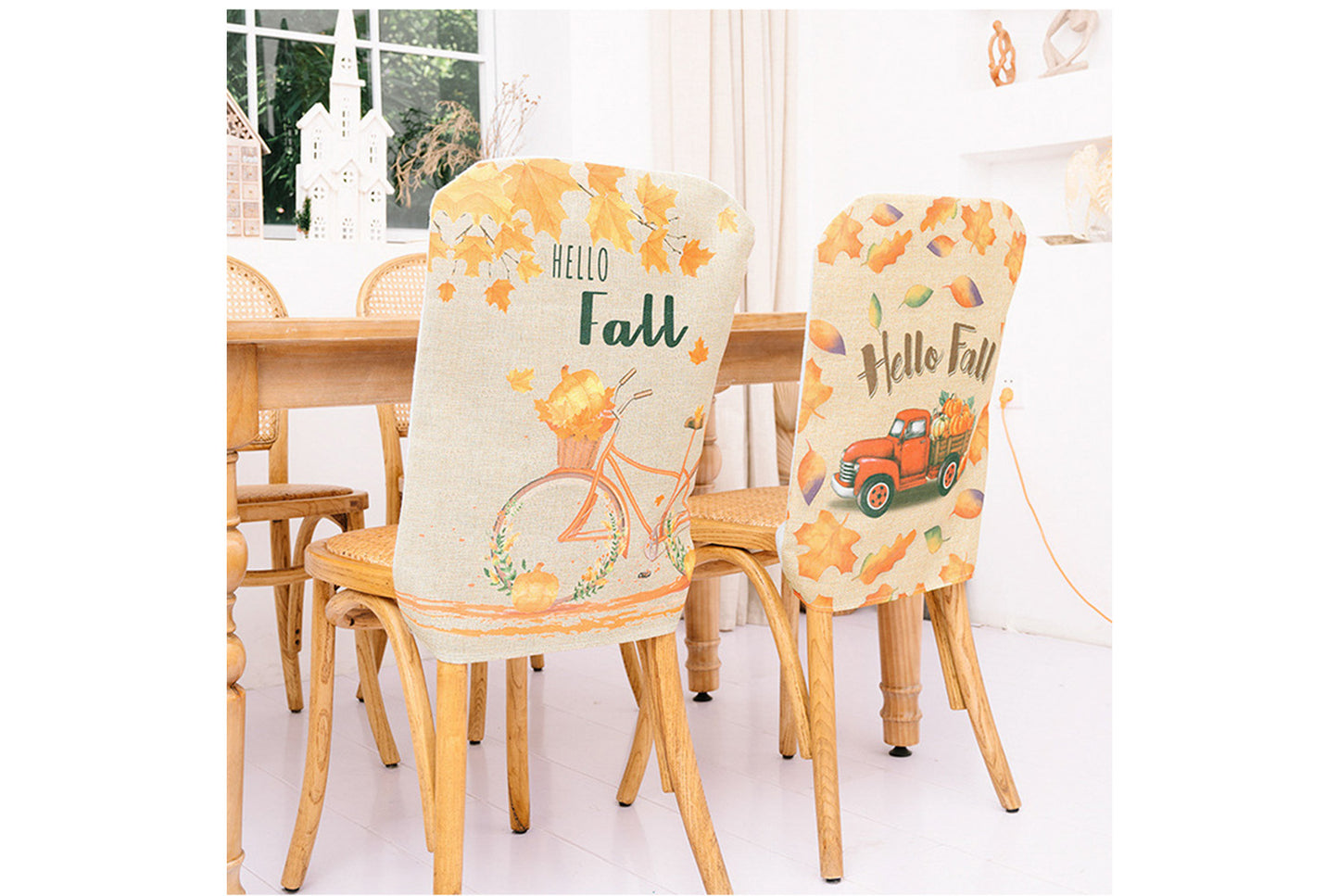 **Harvest Table and Chair Covers | Thanksgiving and Autumn Decor**