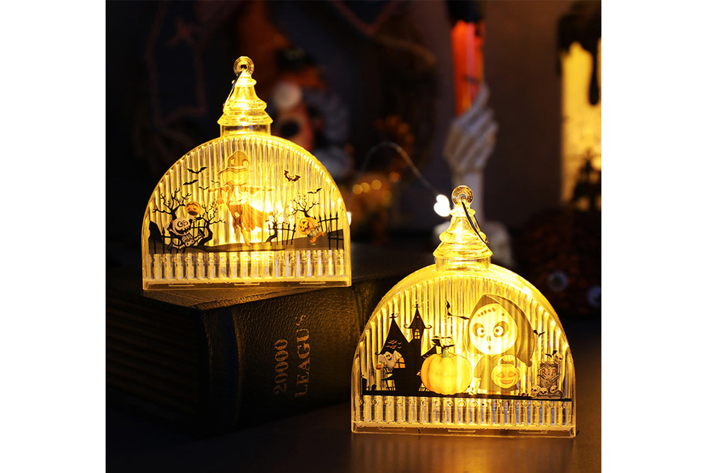 **Halloween Glowing Pumpkin Lantern | Creative Night Light Ornament**