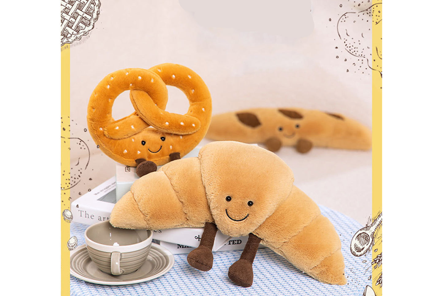 **Jelly Bread Series Plush Toy (Realistic Bread Doll Gift)**