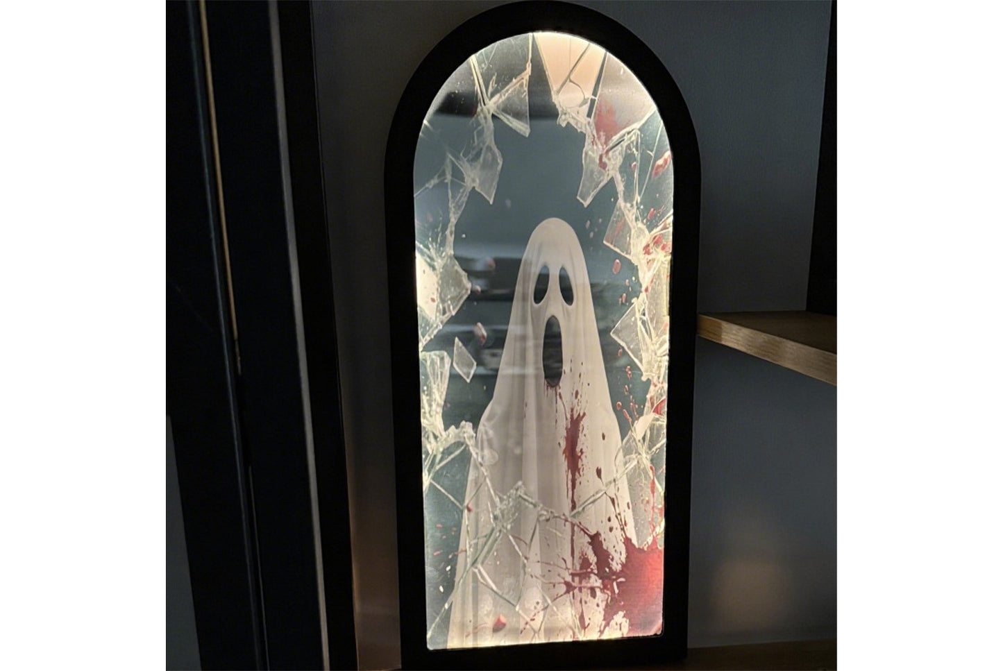 **Pottery Barn Ghost Hologram Mirror | Creative Halloween Wall Decor**