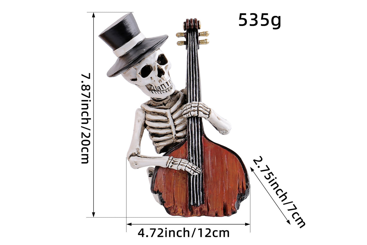 **Halloween Cartoon Skeleton Figure | Funny Resin Decoration**