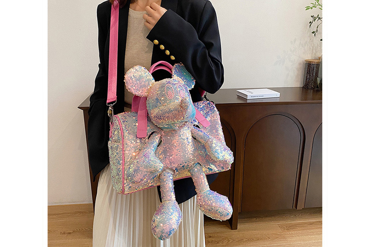 **Mickey Mouse Shoulder Bag with Doll**