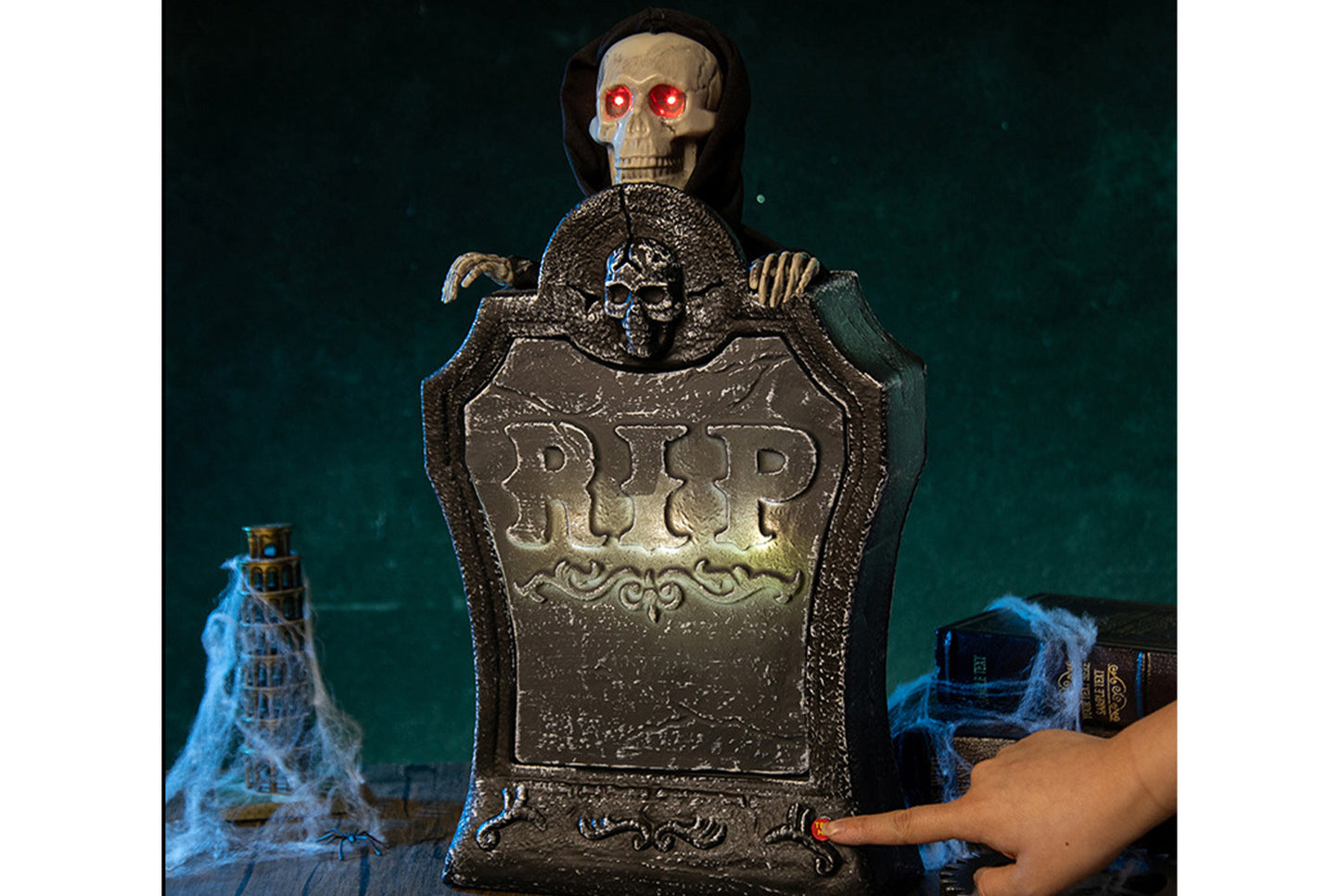 Halloween Lifting Light-Up Tombstone | Horror-Themed Decorative Ornament