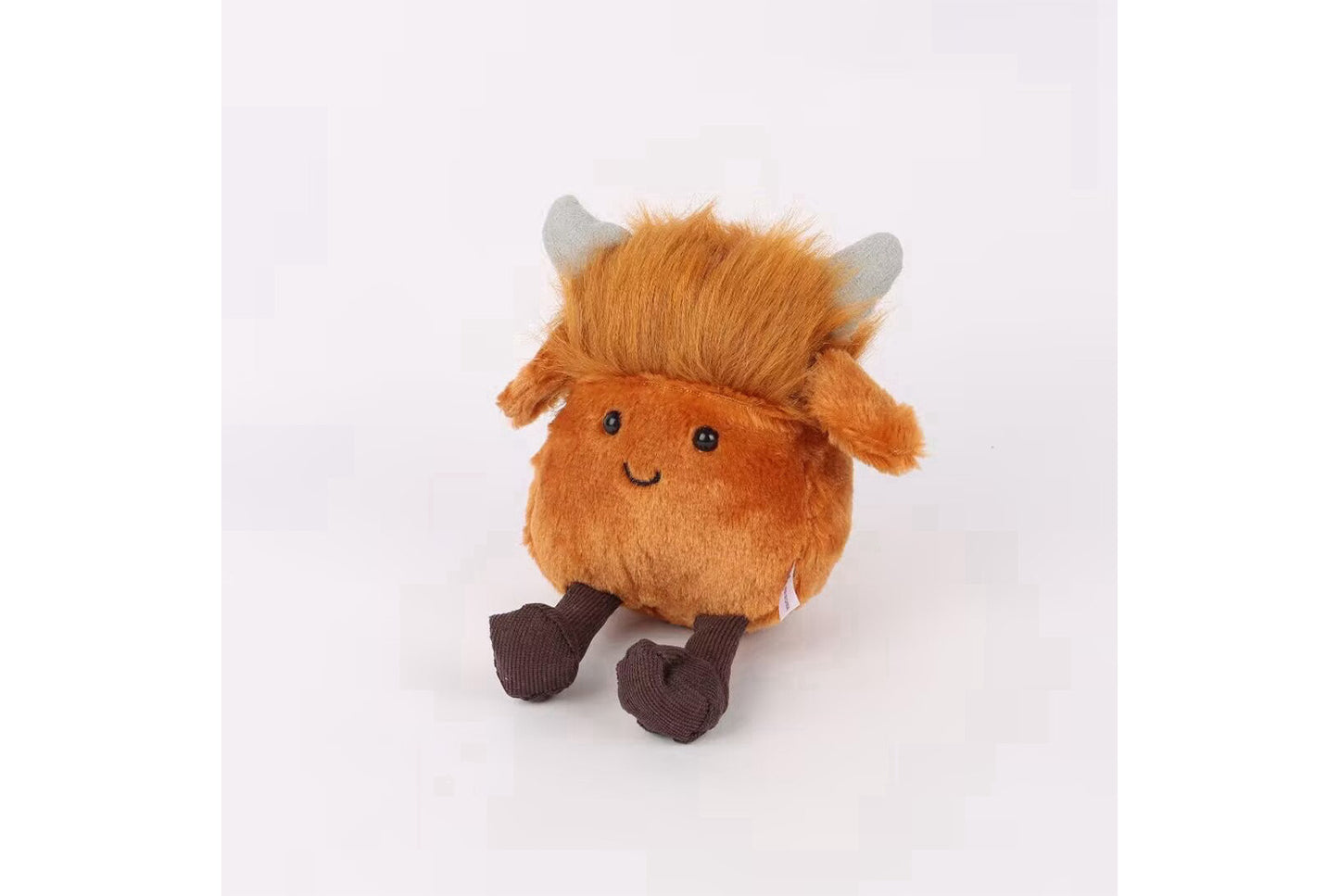**Highland Cow Plush Doll (Playful Smiling Cow Pendant)**