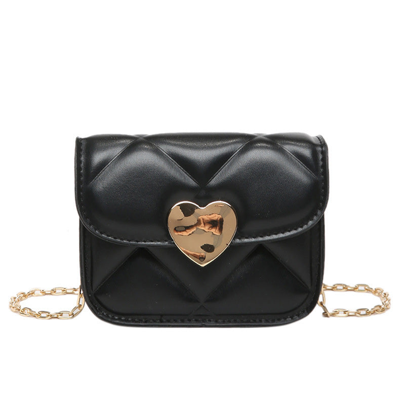 Solid color chain small square bag