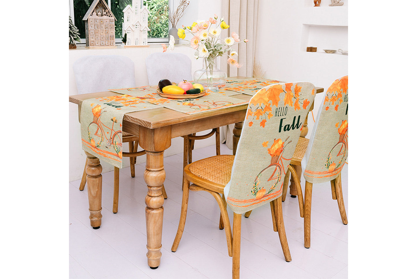 **Harvest Table and Chair Covers | Thanksgiving and Autumn Decor**