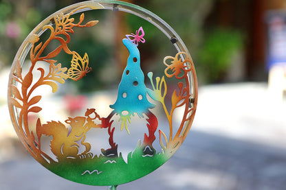 LED Iron Art Solar Garden Animal Silhouette Ground Light