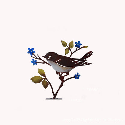 Wrought Iron Bird Silhouette Ornaments